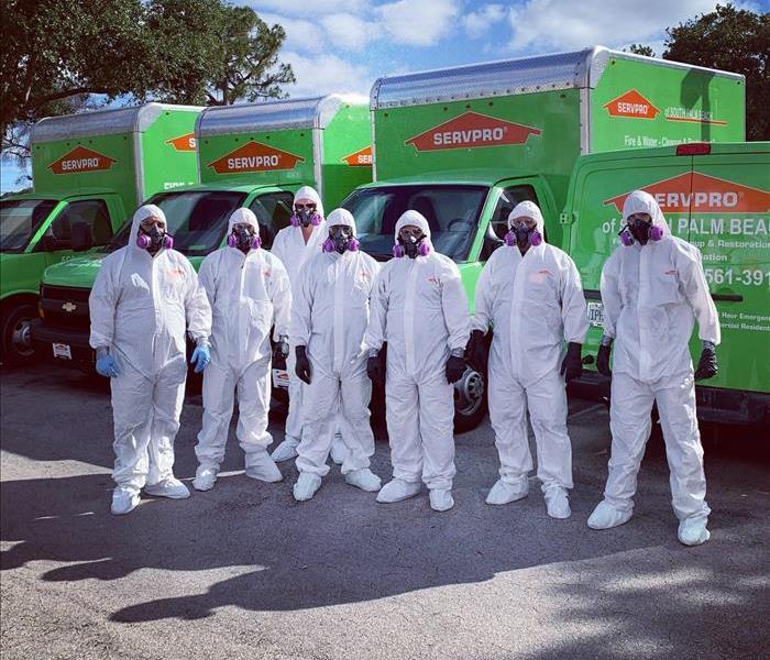 SERVPRO technicians in PPE in Delray Beach, FL