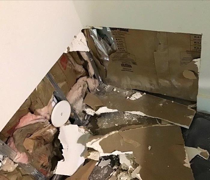 Water damaged walls in a Delray Beach home